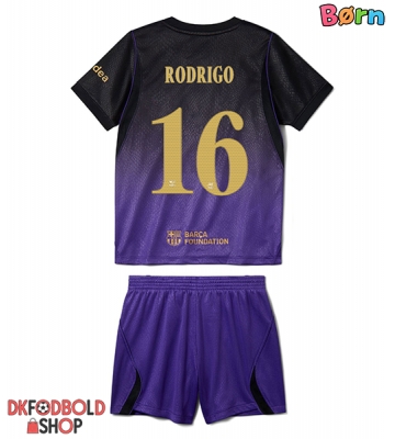 Barcelona Rodri Hernandez #16 Udebanesæt Børn 2026-27 Kort ærmer (+ korte bukser)